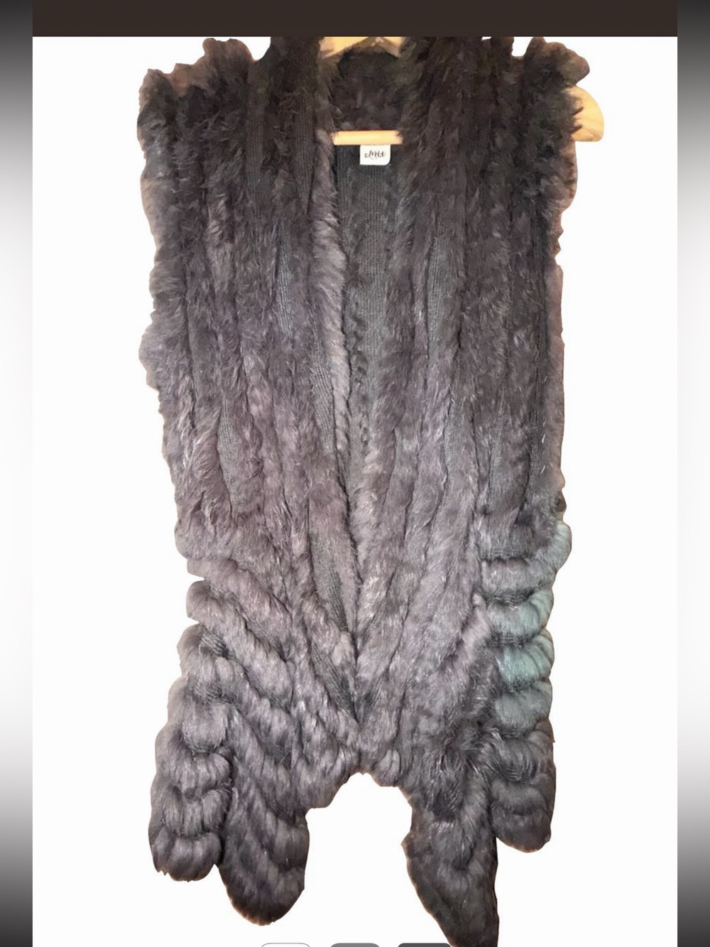 Lux Plush Long Fur Vest - Dark Charcoal